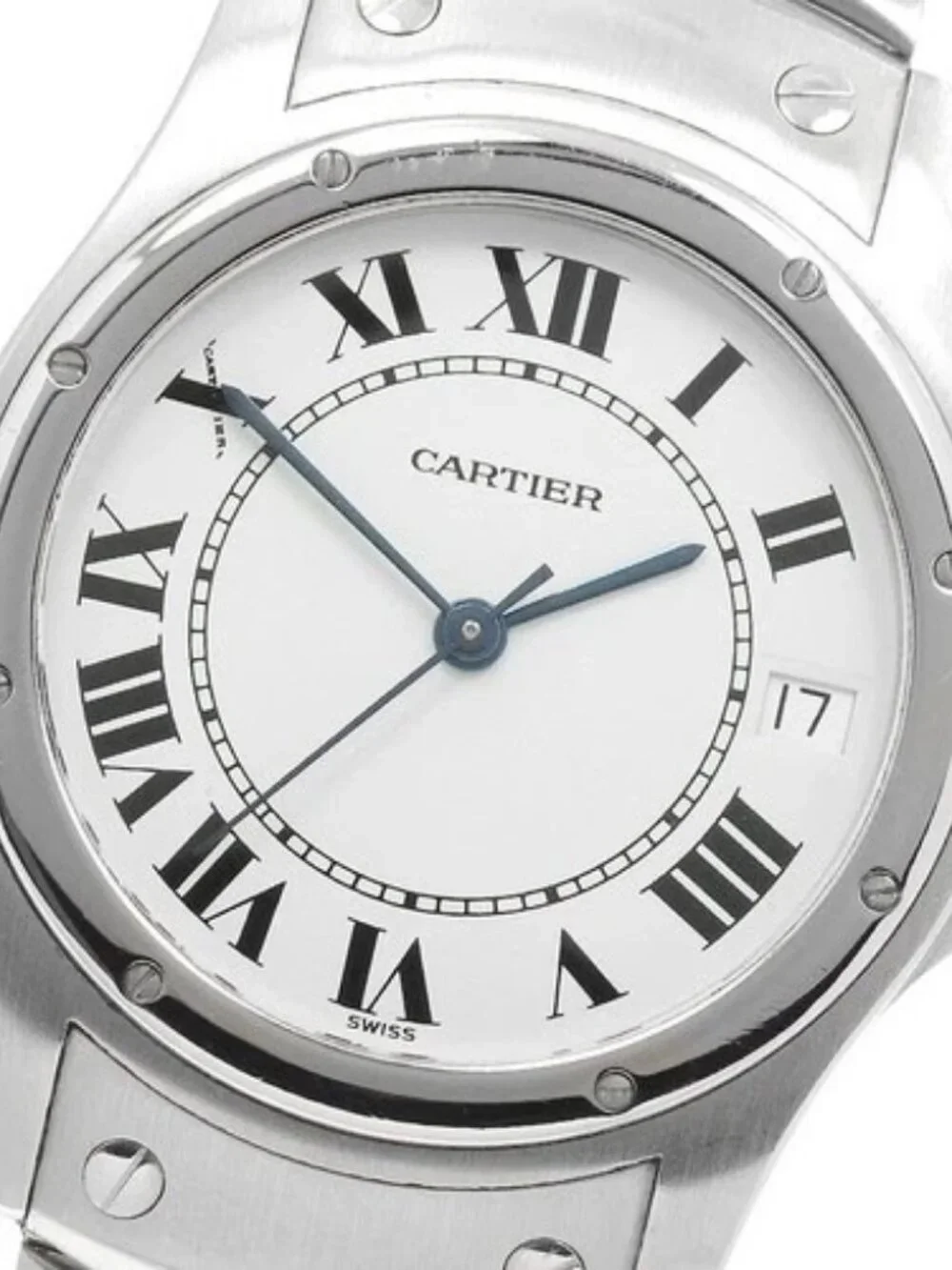 CARTIER Santo Cougar LM W20026K1 Date white Dial Automatic Men's Watch_961366